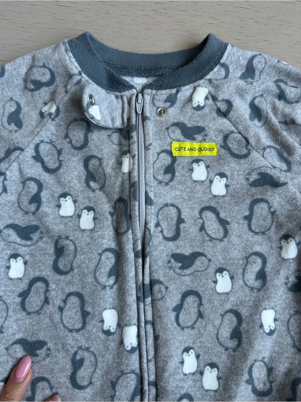Carter's Gray Penguin Print Sleep Sack Pajamas